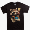 rocket and groot t shirt